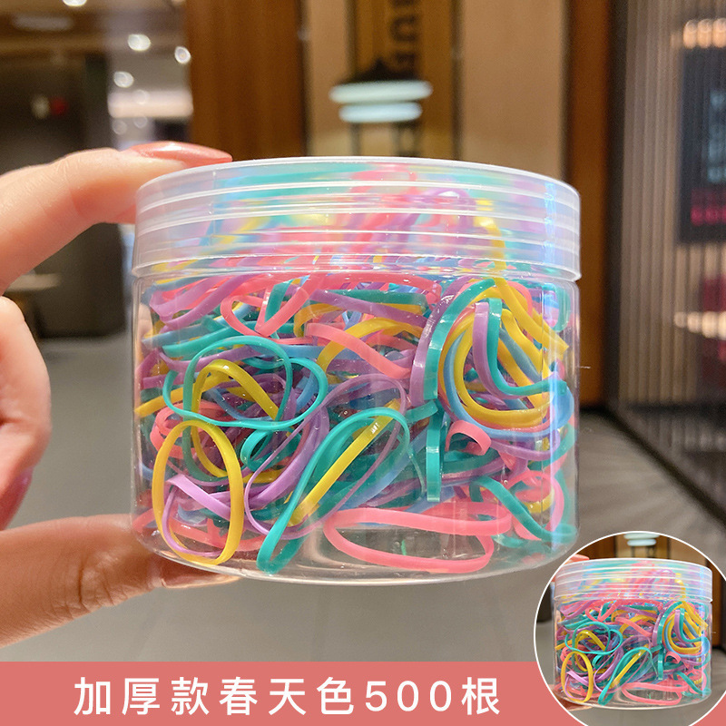 女童彩色一次性发圈不伤发橡皮筋宝宝扎头绳黑色小发饰头绳|undefined