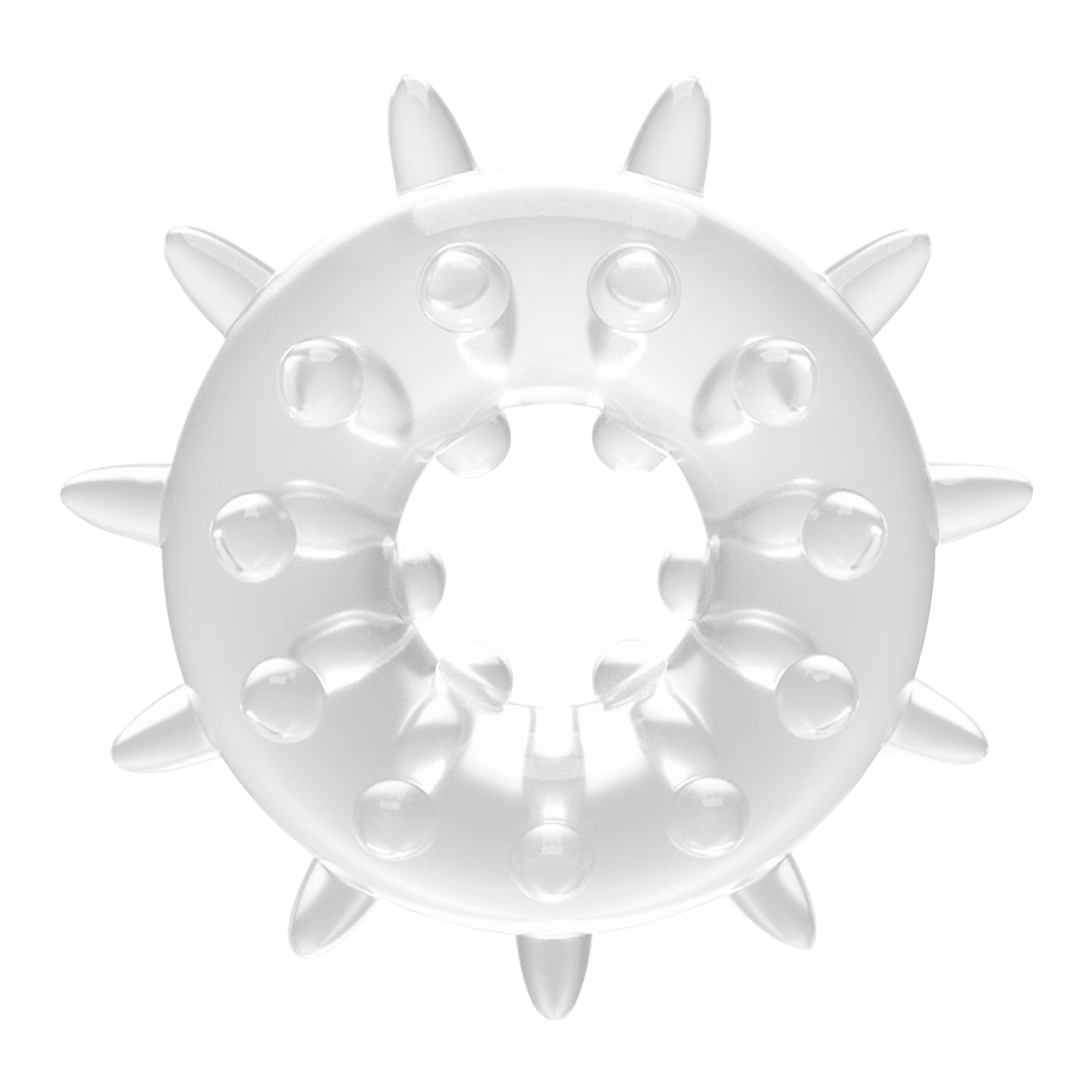 Spiked Snowflake Wearable Penis Ring, Textured TPE Cock Ring for Men — detail image 11