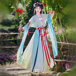 永夜星河凌妙妙同款汉服女古装中国风汉元素齐腰裙改良超仙套装春-阿里巴巴
