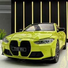 Colorful Alloy Car Model 1:23 BMW M4 Sports Car—Sound, Light, and Gliding Toy Car—Music Model Ornament Collection