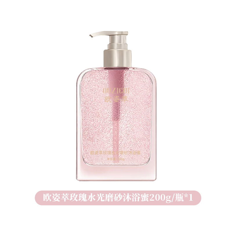 Rose Water Scrub, miel de baño exfoliante, gel de baño de fragancia persistente, limpio, hidratante, sin deslizamiento falso, genuino