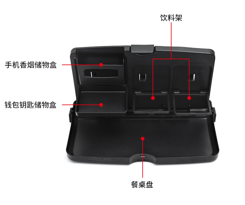 Car Small Table, Rear Seat, Multifunctional Car Dining Table, Foldableable Storage Dining Table, Computer Car Storage Rack