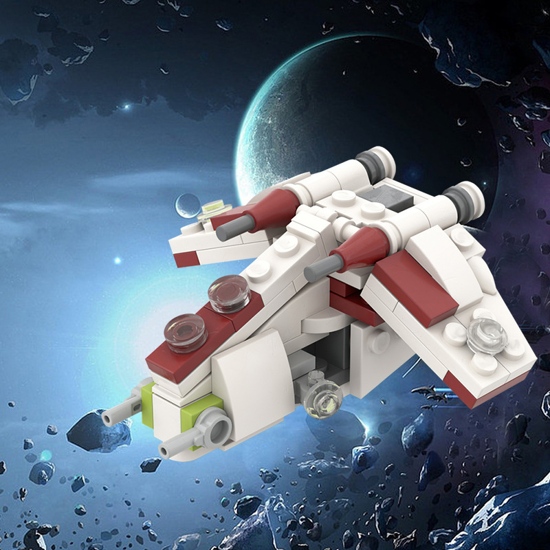Star Wars Moc-42164 Mini Republic Gunship Cross-Border New Product Small Particle Assembly Building Block Toy Star Wars Moc-42164 Mini Republic Gunship Cross-Border New Product Small Particle Assembly Building Block Toy