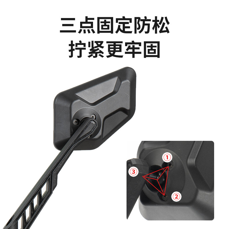 LiLioo bicicleta espejo retrovisor de acero inoxidable plegable aleación Aluminio clip anillo reflector ajustable 2001