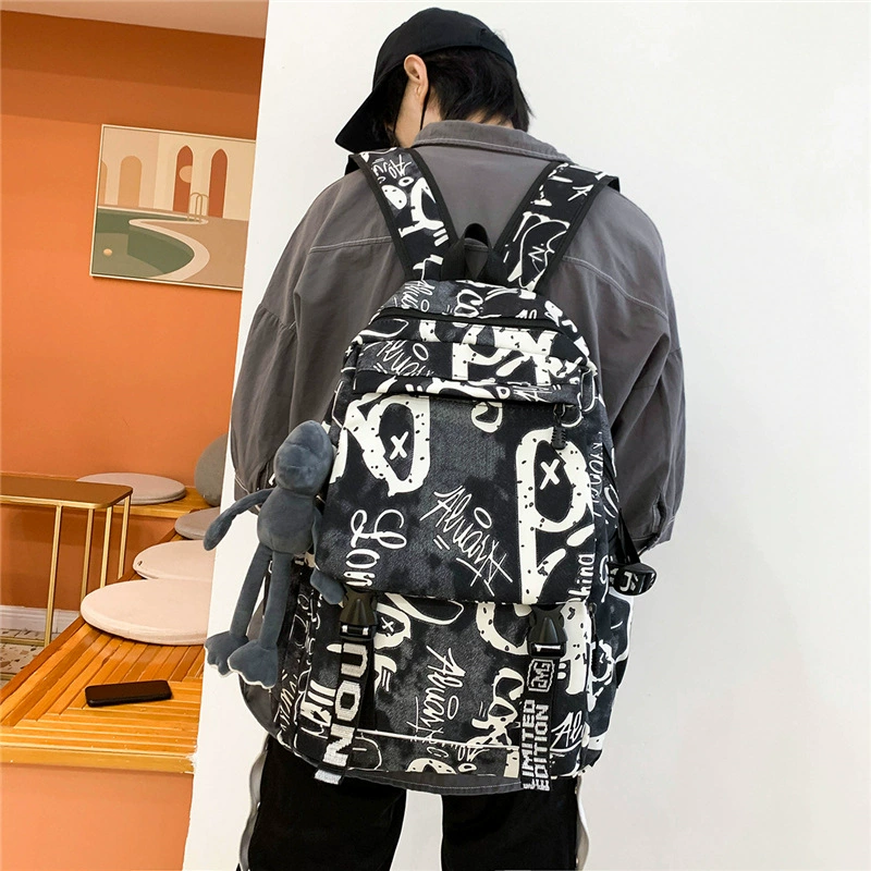 Capacious backpack, shoulder bag for traveling, for students