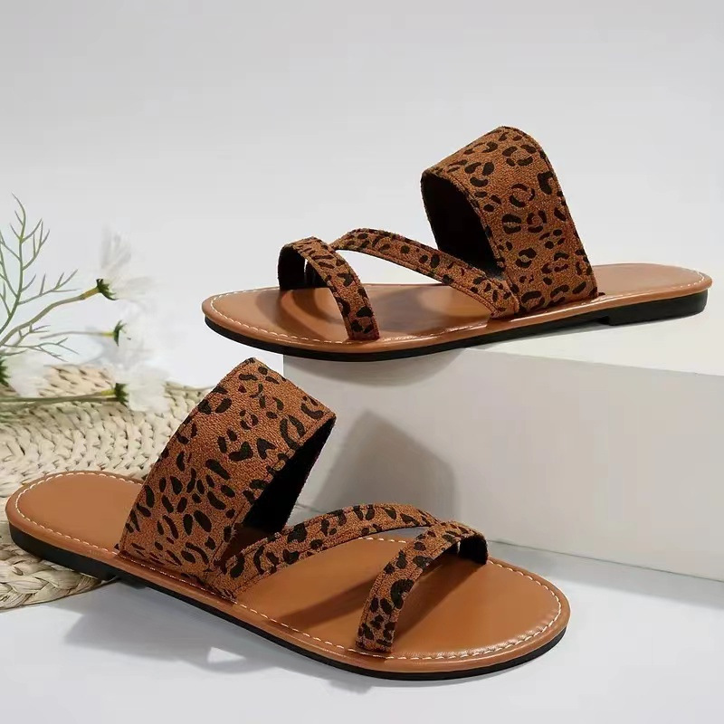 Women's Vintage Style Vacation Leopard Round Toe Flats display picture 19