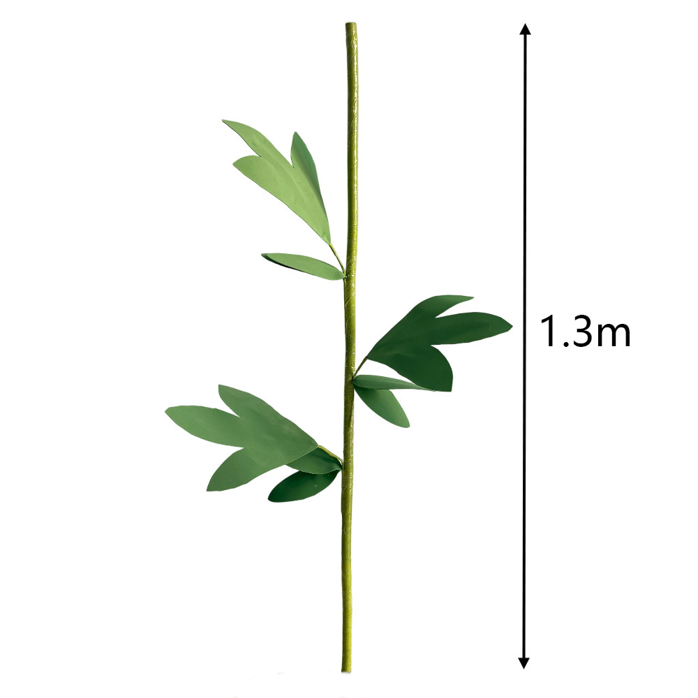 1.3m green pointed leaf flower pole