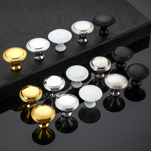 European-Style Mushroom-Shaped Handle Stainless Steel Round Single-Hole Wardrobe Cabinet Drawer Door Tea Cabinet Door Modern Minimalist Handle