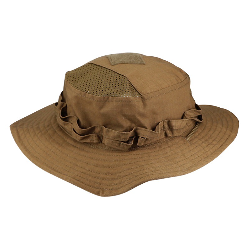 Cross-border supply large brim fisherman hat outdoor fishing hat tactical camouflage hat multi-color summer sun hat in stock