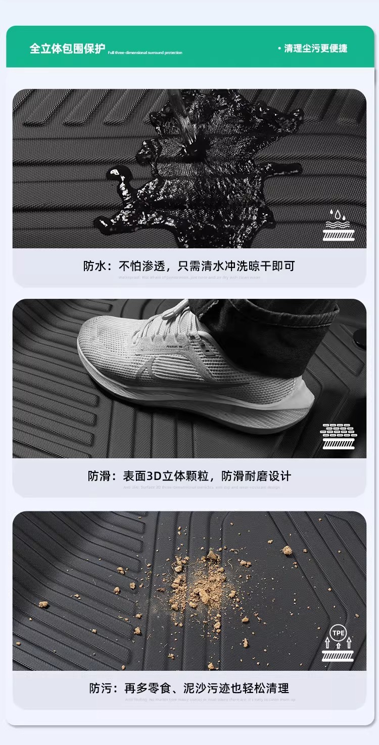 Suitable for 25-26 Models of Chery Icar V23 Car-Specific Tpe Floor Mats, Trunk Mat, and Backrest Cushion