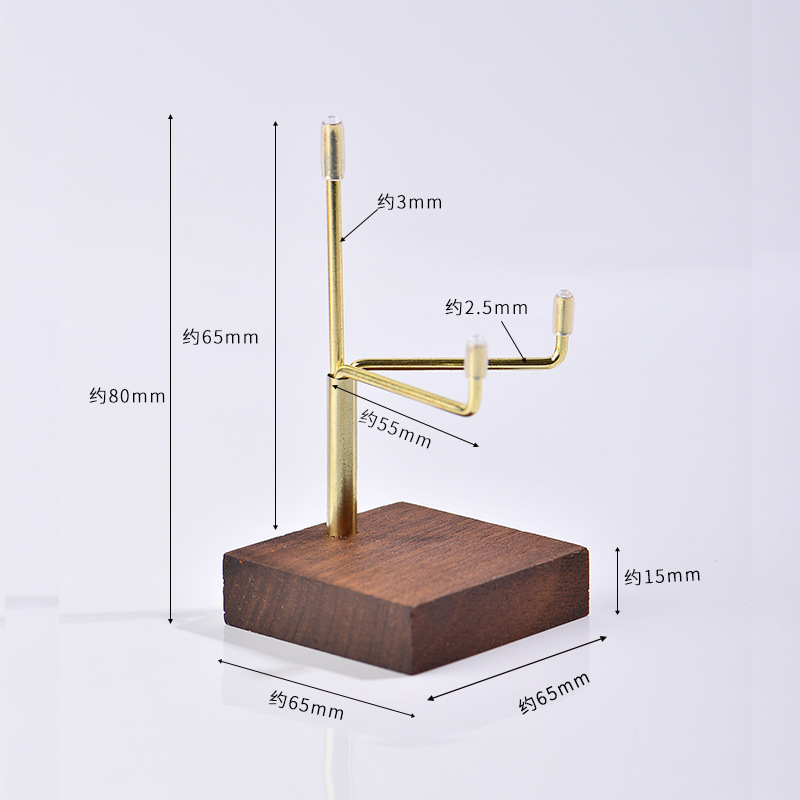 Brújula de nogal 65 mm (oro)