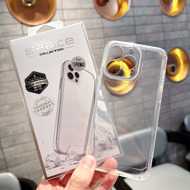 Прозрачный противоударный чехол для телефона 15PROMAX, 16Pro, 13, 11, 17Air, мягкий защитный чехол.