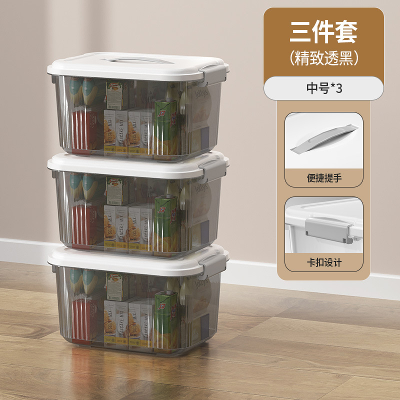 Caja de almacenamiento plástico con tapa portátil ecológica varios tamaños image 31