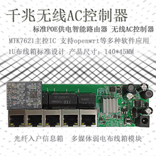 千兆无线AC控制器MT7621主板可支持多种软件弱电布线箱路由器模块