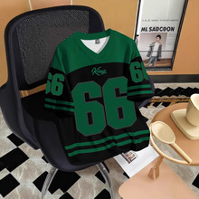 2025一件起批休闲简约时尚基础男装T恤来图ding制V领短袖外贸