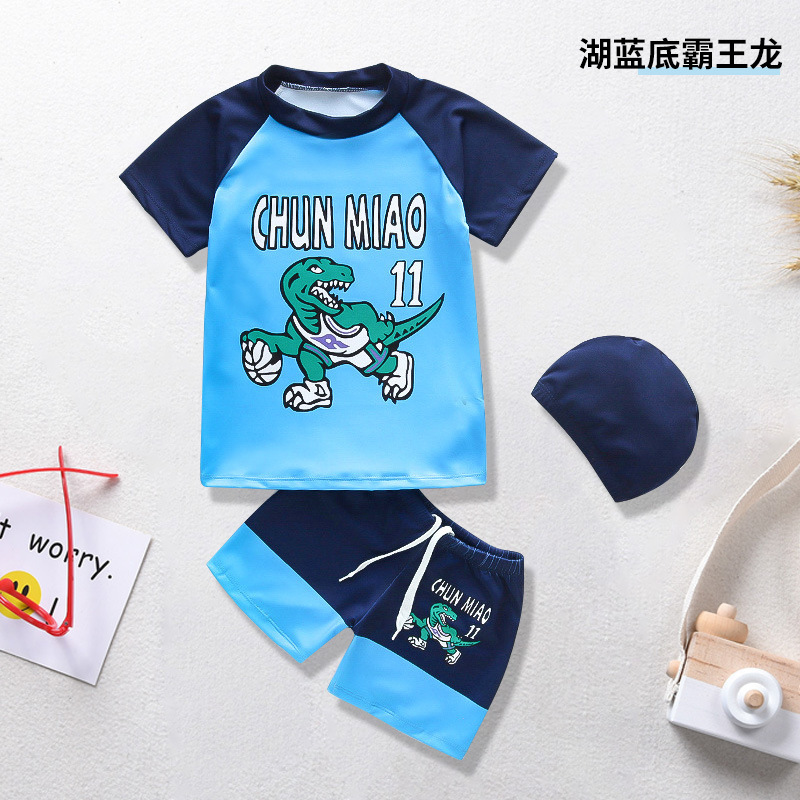 Traje de baño para niños traje de baño de dos piezas para niños verano nuevo 1-5 años traje de baño de primavera caliente de dibujos animados para niños ventas directas de fábrica
