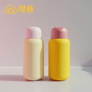 Ruyi Round Shoulder 300ml Shampoo Bottle, Body Lotion Bottle, Care Packaging Material, Frosted Eternal Cap Bottle, Plastic Empty Bottle