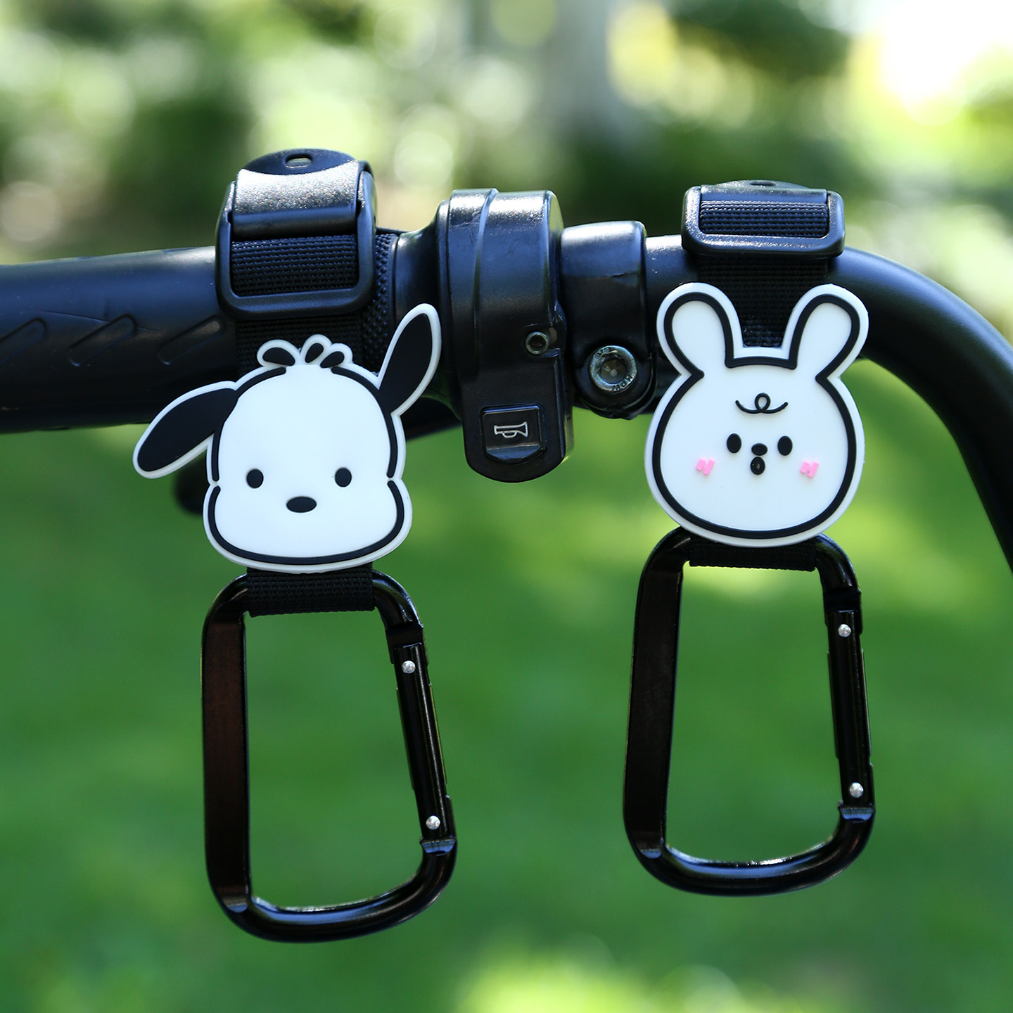 2025 Cross-Border New Electric Vehicle Hook Front Universal Cute Cartoon High-Value Stroller Hanging Buckle Storage Artifact