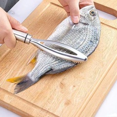 430 stainless steel fish scale remover, stainless steel fish brush knife, fish scale planer, fish killing tool, fish scale remover