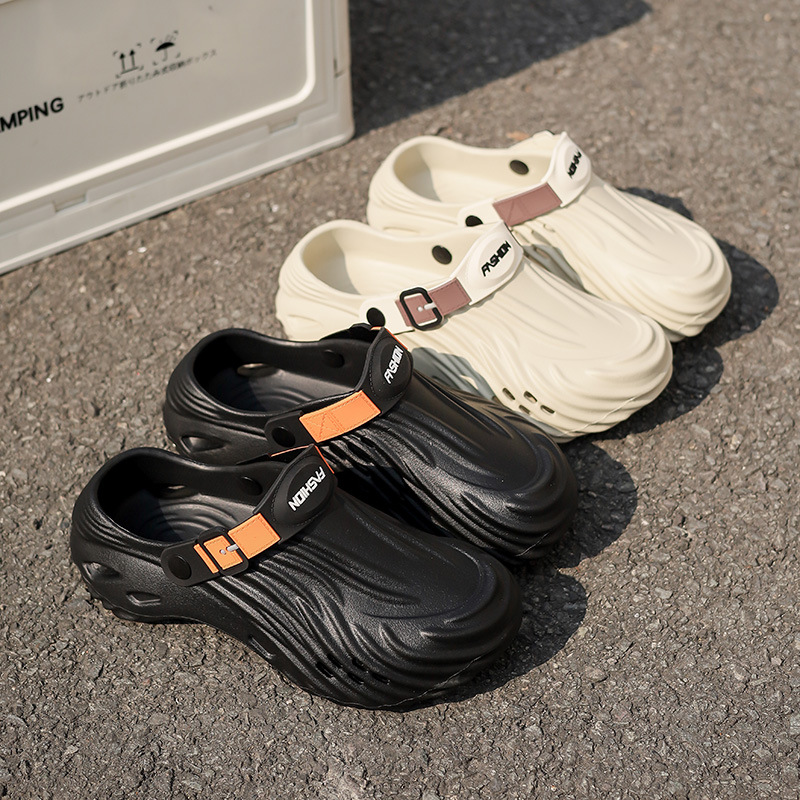 Zapatos de pareja de verano zapatillas de cabeza de bolsillo zapatillas de oficina zapatillas de trabajo de playa casuales zapatillas frías