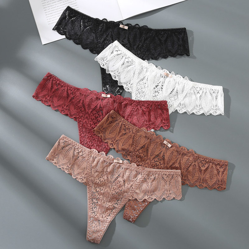 Sexy thong lace underwear women's V-shaped seamless temptation low waist sexy women's small interior