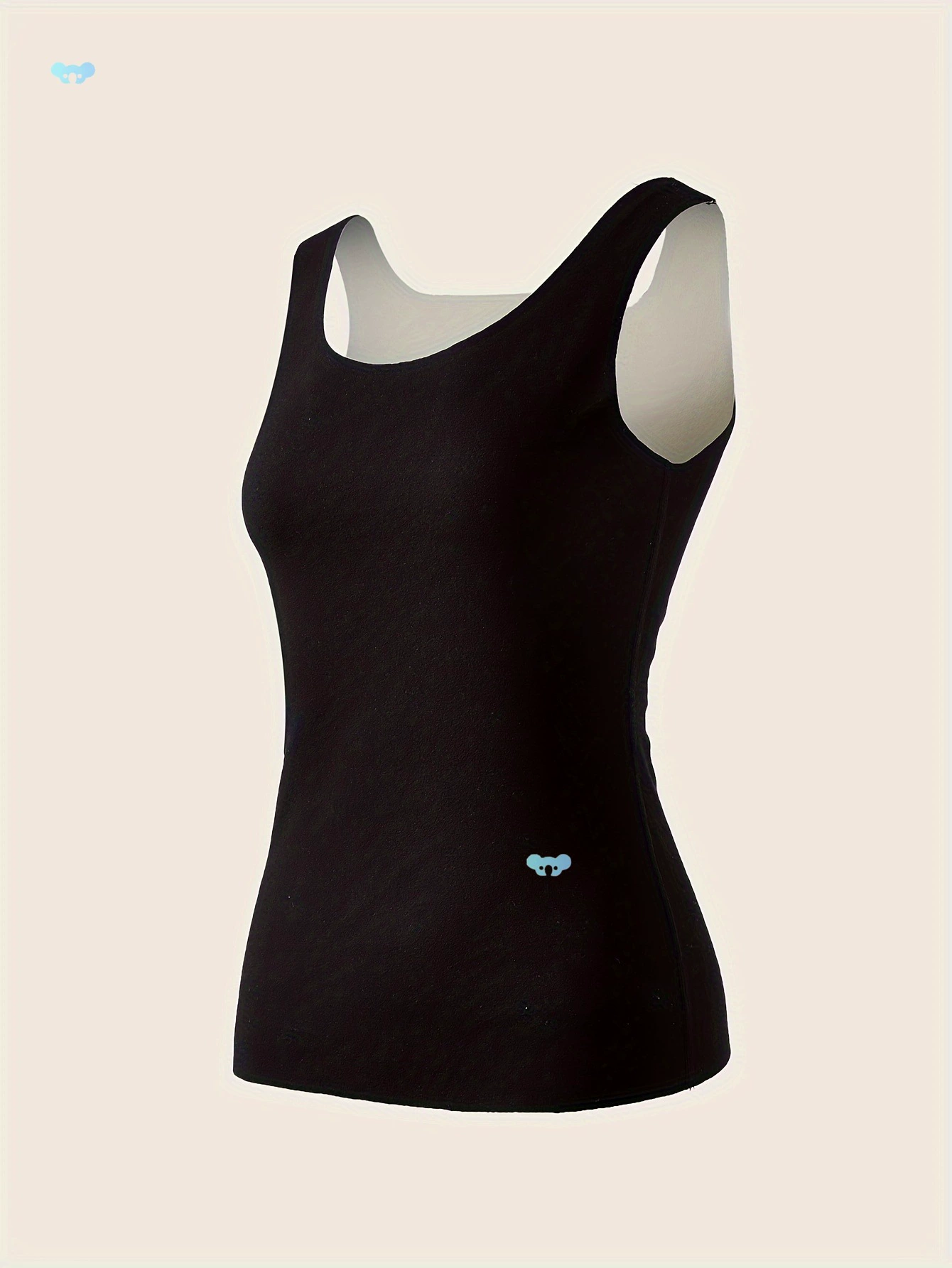 Женская майка с термоманжетами, мягкая эластичная майка с круглым вырезом