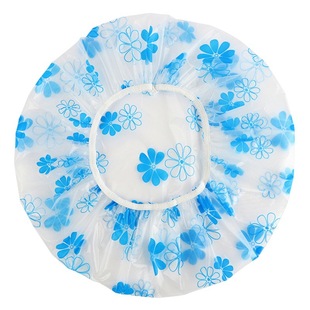 Thickened Shower Cap Women Waterproof Bath Household Shower Dry Hair Cap Quick Universal Disposable PEVA Cross Border Factory