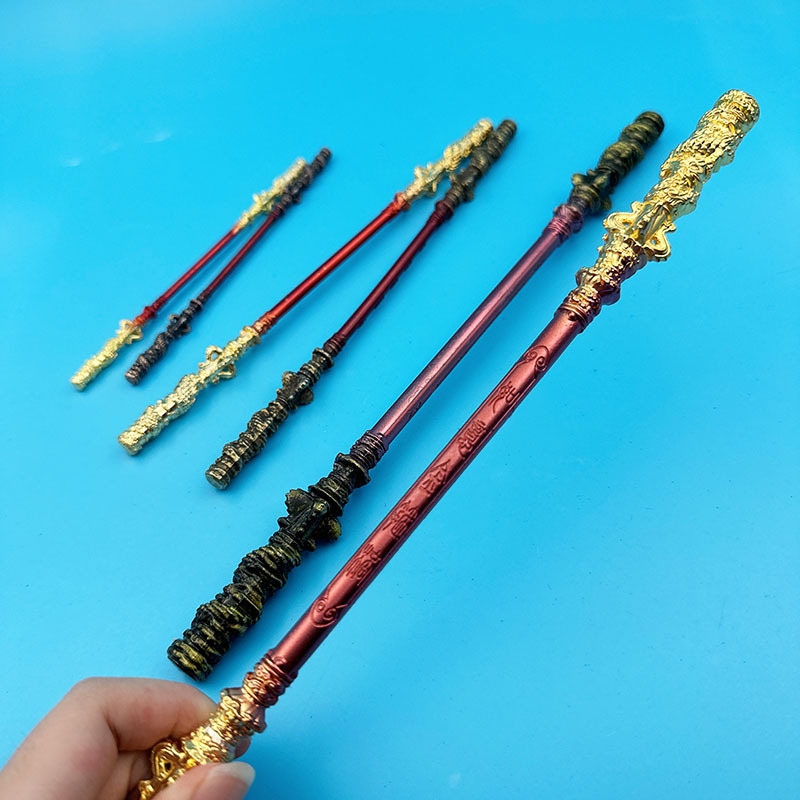 (2개) 신화의 원숭이 왕 게임 주변 장난감 및 인형은 황금빛 후프 풀 메탈 공예 장신구 액세서리의 운명을 직접 맞힙니다.