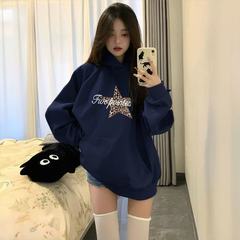 连帽卫衣外套女2025新款爆款灰色早秋宽松美式慵懒小众不撞款上衣
