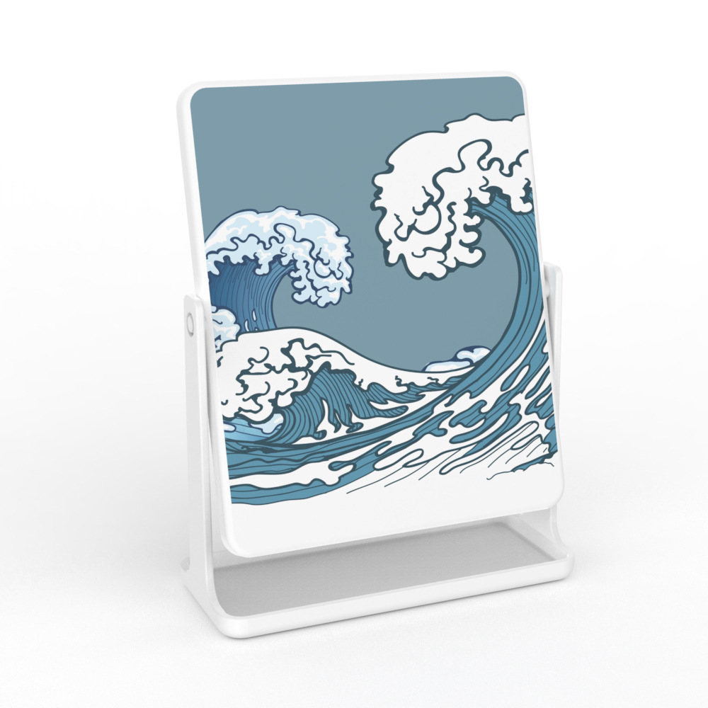 Espejo de maquillaje de impresión espejo vestidor de escritorio dormitorio en casa Nordic giratorio simple espejo cuadrado