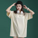 Candy Color T-shirt Short Sleeve Women's Summer chic Hong Kong Style Loose Design Sense 2021 New Style Fresh ins Pink Top