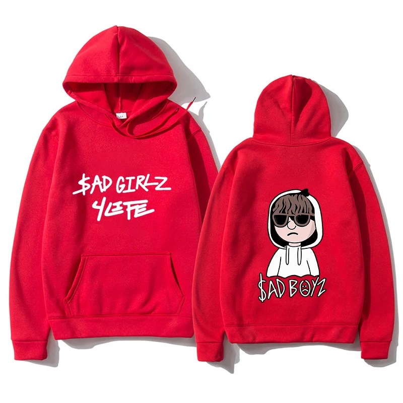 2025 sudadera con estampado de niño triste para hombre, sudadera de hip-hop para niña Harajuku, regalo de música elegante, suelto casual