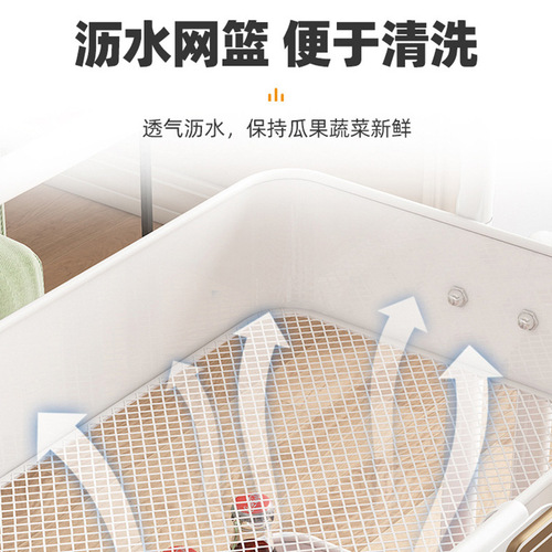 Floor-standing multi-layer small trolley shelf, kitchen movable baby bathroom storage shelf, household snack storage rack
