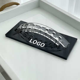 美容院刷子底座面膜刷双头软毛硅胶扇形起泡刷子收纳定LOGO其他