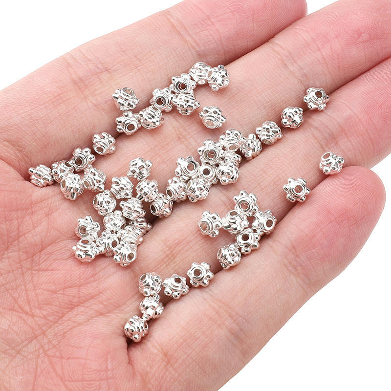 25 合金ブロークンシルバールースビーズシリーズホイールビーズスクエアビーズスペーサービーズ手作り diy アクセサリー半完成ブレスレット素材|undefined
