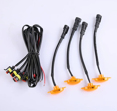 Car net 4LED small yellow Other lights - yellow-shell-yellow-light-one-drag-four-hot-sale