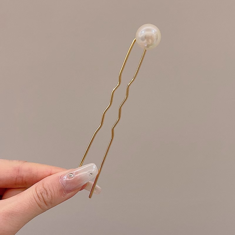 Nuevo estilo chino en forma de U pinzas de cabello de chicas bola de cabeza máquina de cabello insertado peine de alta sensación de cabeza trasera pinzas fijas