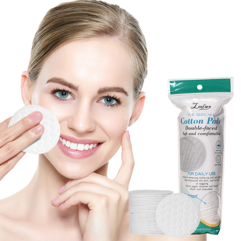 LMLTOP 80pcs embossed circular cotton pads for makeup SY452