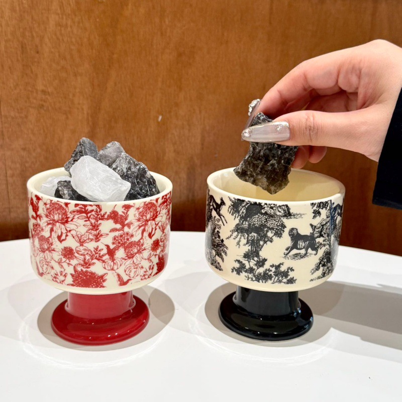 Taza de cerámica retro fragrante creativa nueva taza de café china de alto valor de lujo ligero taza de barganas de incienso nicho