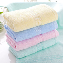 竹纤维毛巾素色吸水断档成人面巾超市劳保礼品擦脸巾厂家直销
