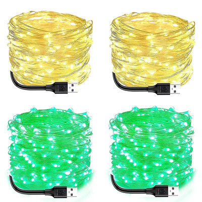 Manufacturers Spot usb Lamp string Christmas Holiday Lights LED Copper wire Lamp string bedroom wedding decorate USB Copper Lights