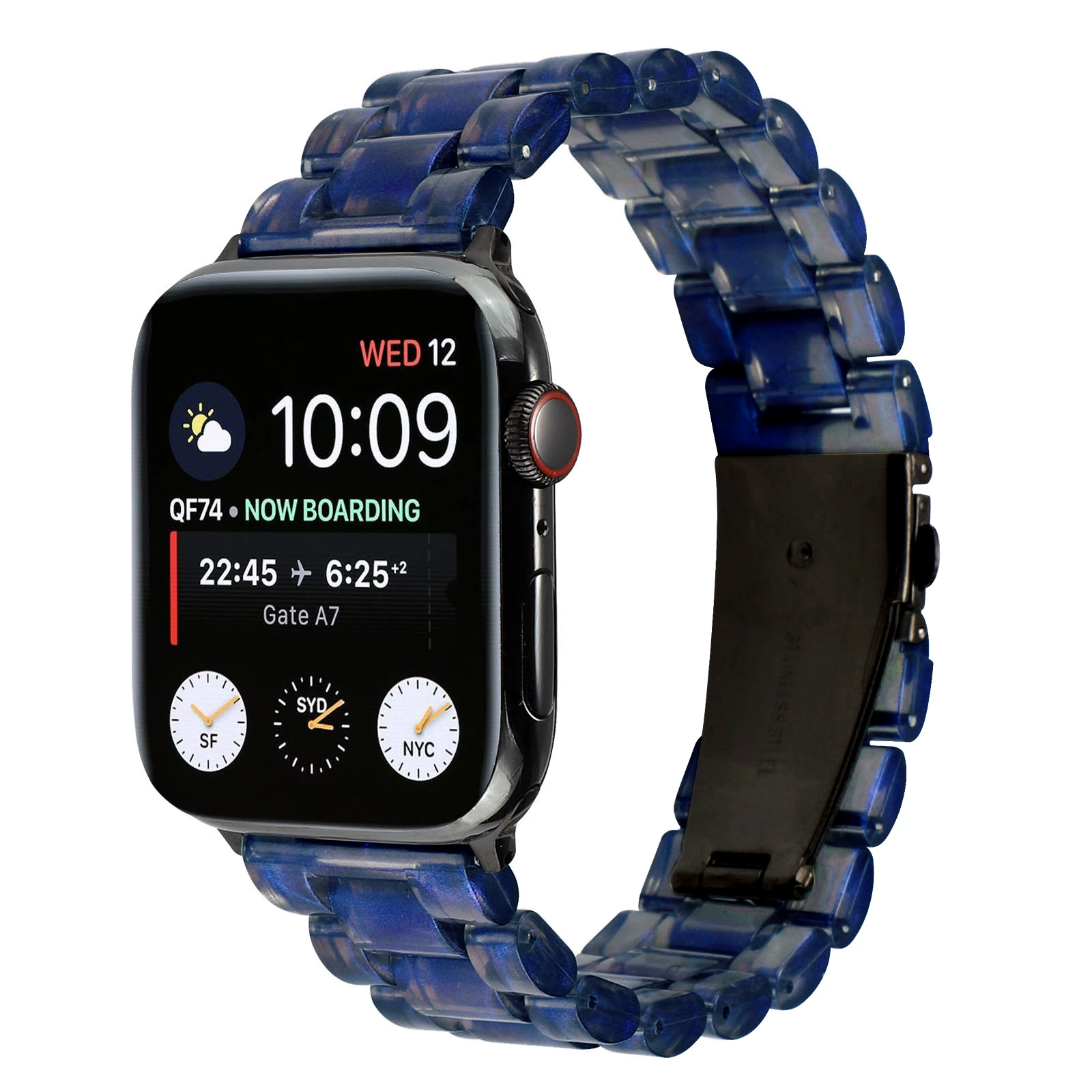 Новые фантазийные три растения подходят для Apple iWatch импортированный сверкающий порошок поликарбонат три часы