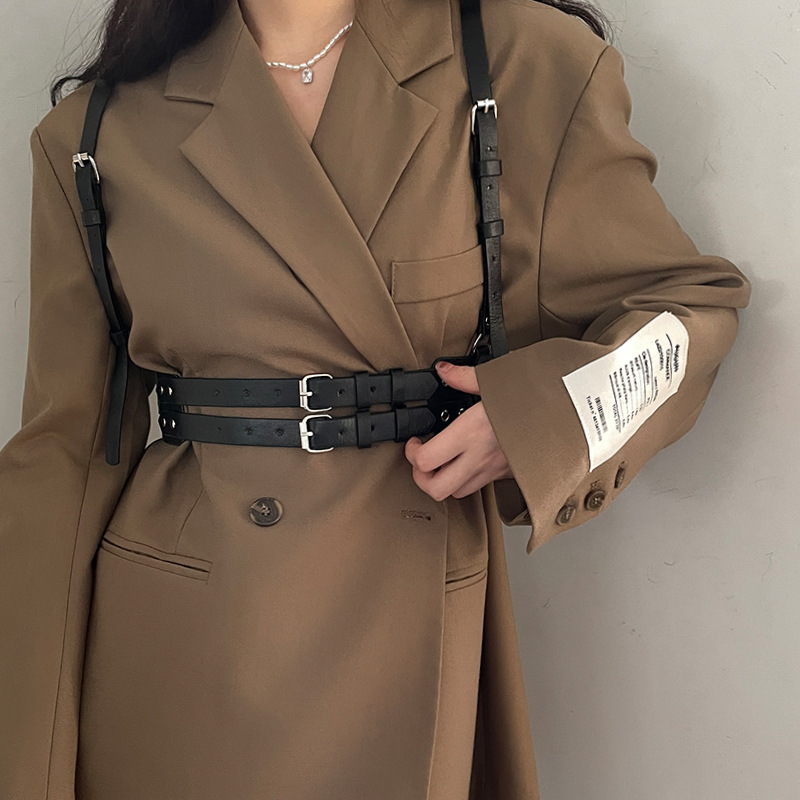 Punk Harajuku-stil hofteholder til kvinder, camisole-bælte, funktionelt overtøj, taljeholdere_voghion.com
