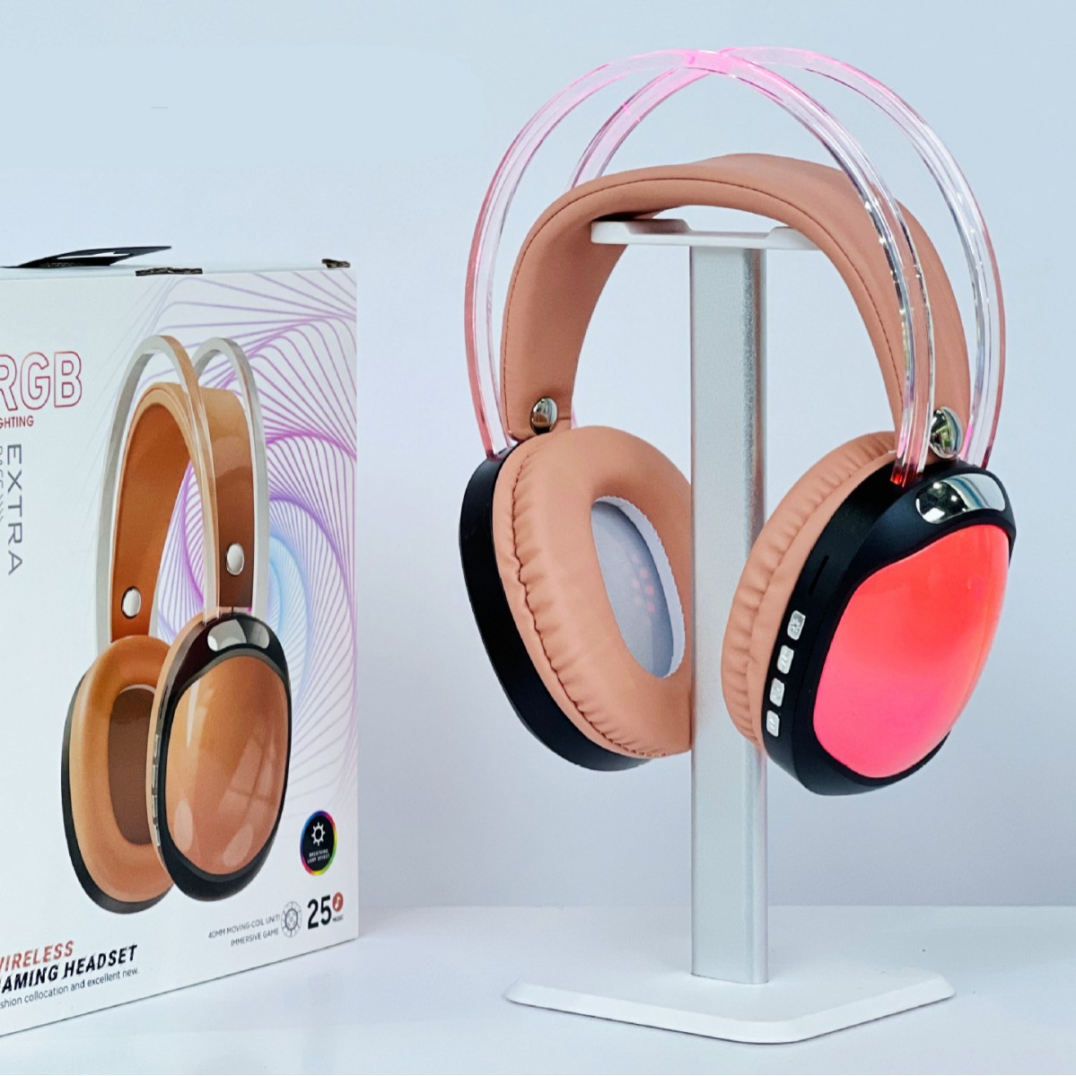 Nuevos auriculares Bluetooth PG920 calientes auriculares inalámbricos auriculares RGB luminosos tarjeta de enchufe para correr auriculares deportivos