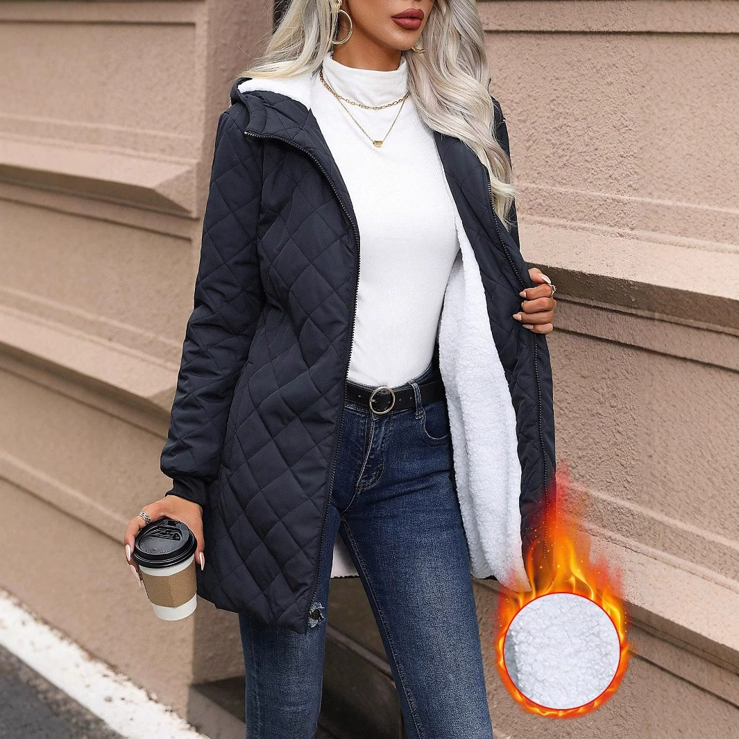 2024 Европейские и американские трансграничные новые хлопчатобумажные пальто с капюшоном