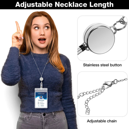 Bestselling Bead Necklace Cord Adjustable ID Card Lanyard Adjustable Sweater Chain Keychain