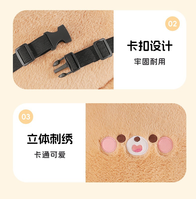 Car Headrest Waist Car Cartoon Pillow Cushion Plush Cute Seat Neck Pillow Seat Back Waist Car Car Supplies