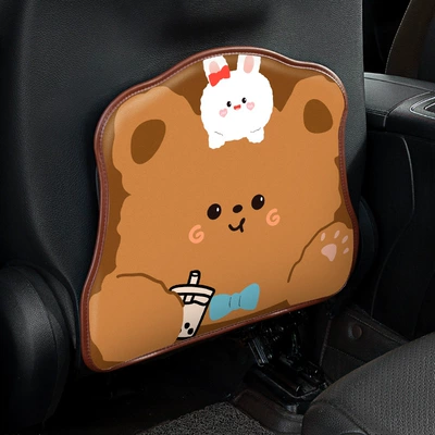 Chair back anti-kick pad anti-kick pad rear storage anti-dirty - milk-tea-bear-short