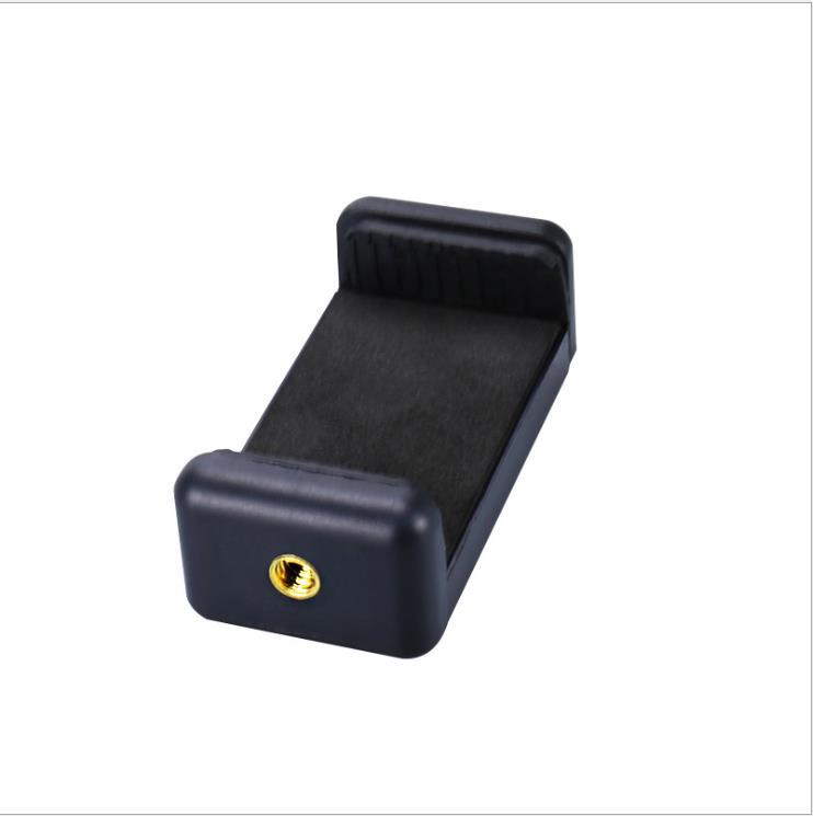 一字夹塑料型 双孔夹1/4螺丝拉伸夹 直播自拍手机夹1.6米支架用