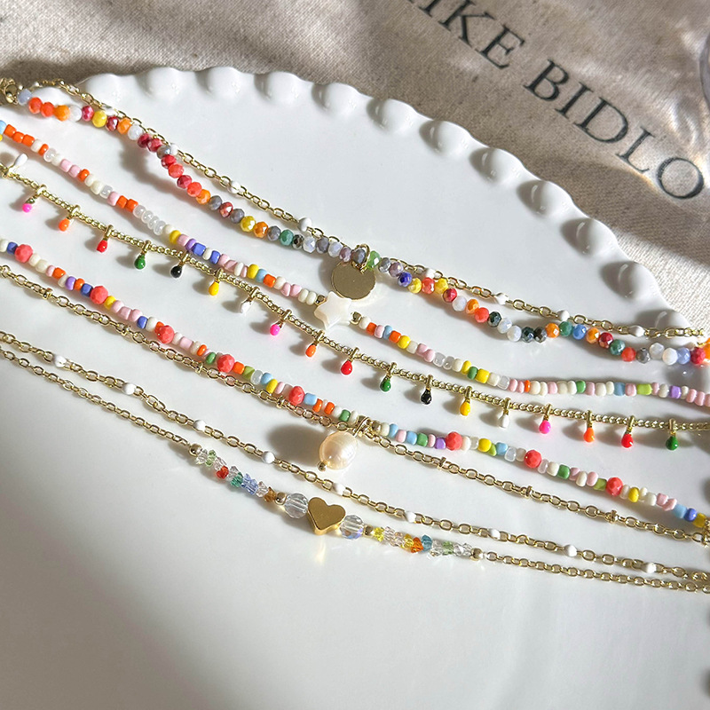 Colorful Double-layer Beaded Bracelet For Women Light Luxury_voghion.com